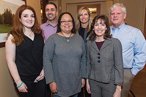 Children's Health Council Breakfast panel Back row L-R: Dr. Ramsey Khasho, Stacy Drazan, Chris Harris Front row L-R : Jenny Jaffe, Julie Lythcott-Haims, Denise Pope