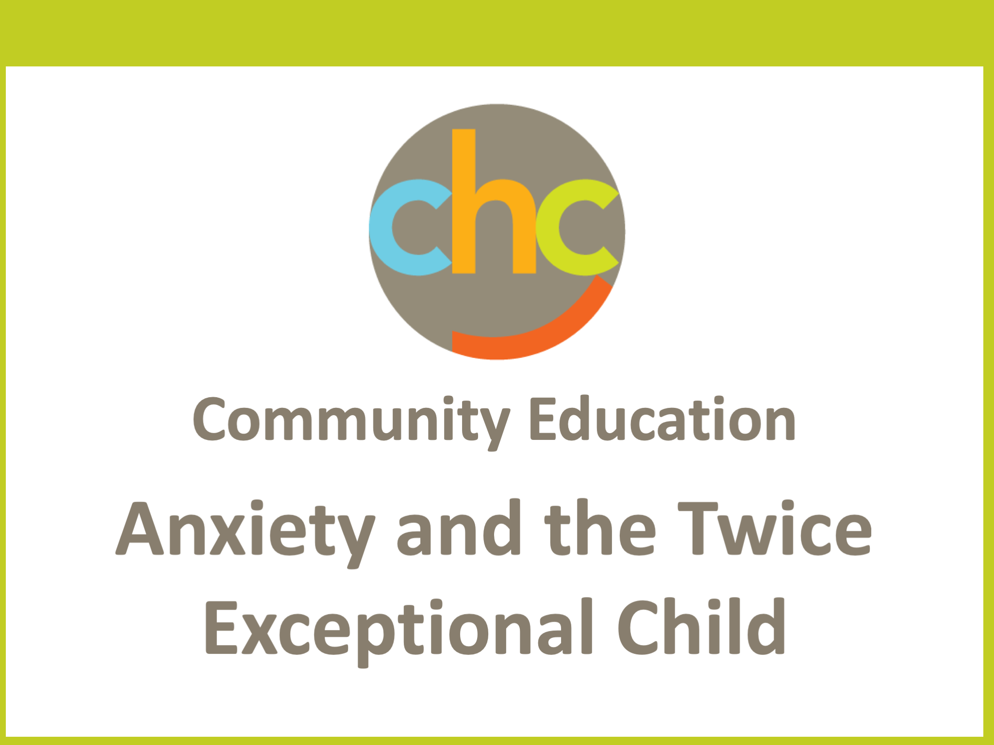 Anxiety and the Twice Exceptional Child323
