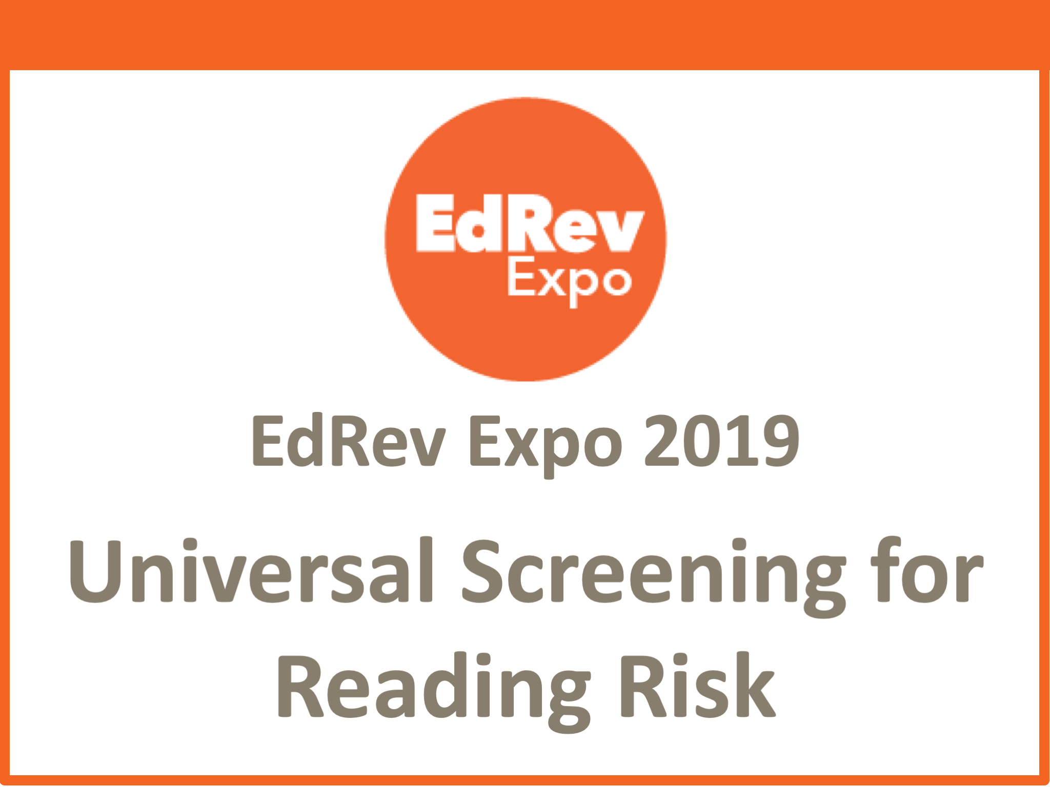 Koeller_Universal Screening for Reading Risk