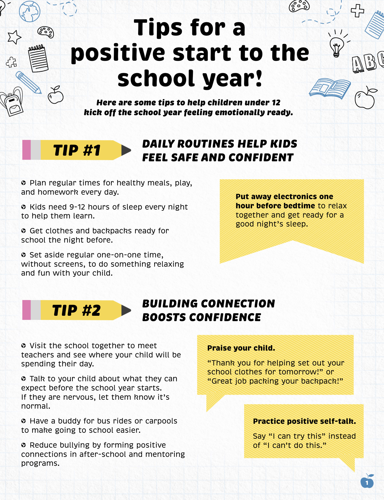 CDC tips for positive start to school year 1358