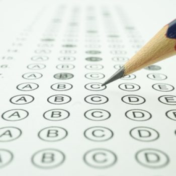 Answer sheet and pencil for education concept