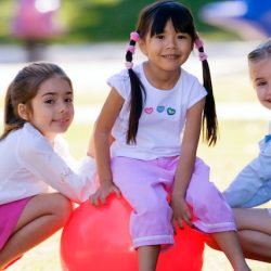 young preschool elementary playing with ball 530