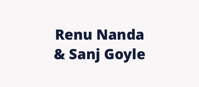Renu Nanda & Sanj Goyle
