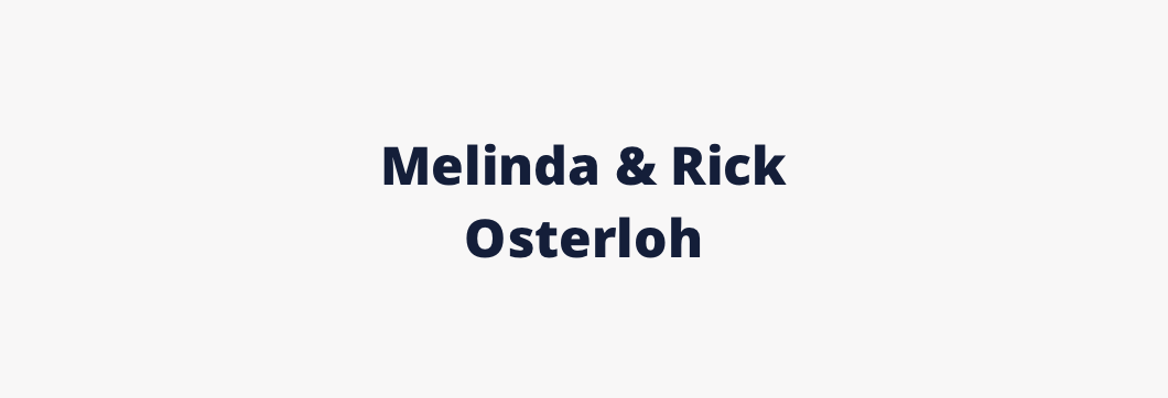 Melinda & Rick Osterloh