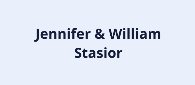 Jennifer & William Stasior